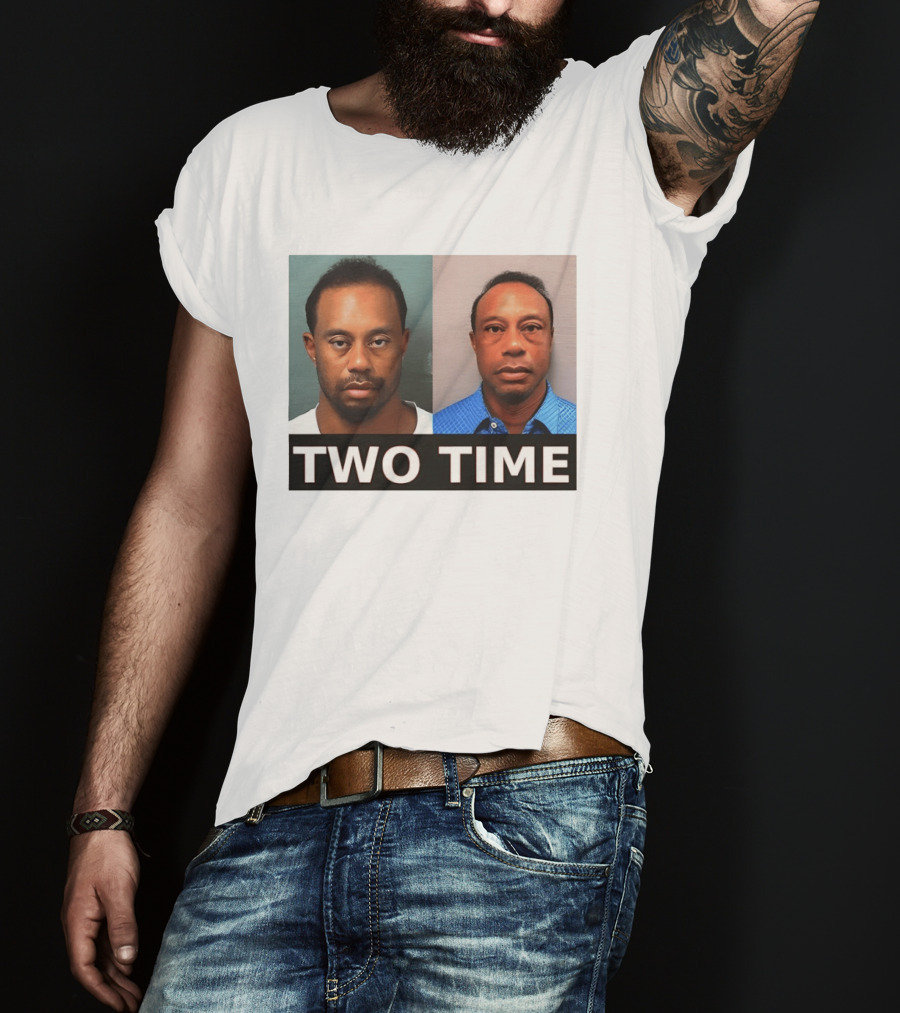 Tiger Woods Shot Two Time Meme Image T-Shirt