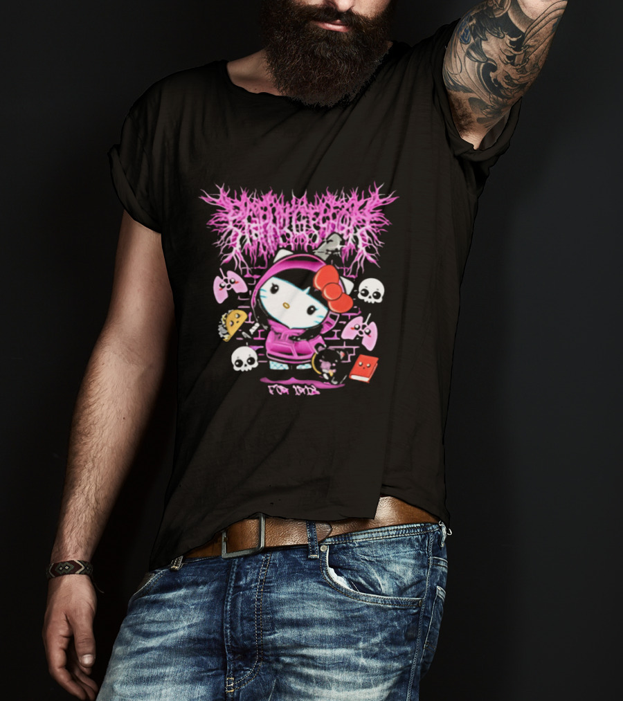 Hello Kitty Slamnasium Skull Lungs And Taco Recordings For Iris T-Shirt