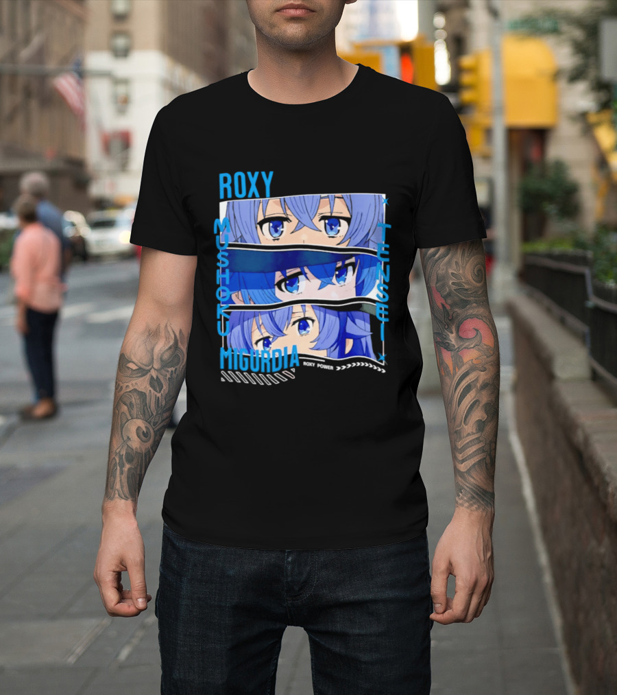 Roxy Mushoku Tensei Migurdia Anime Blue Character Eyes T-Shirt