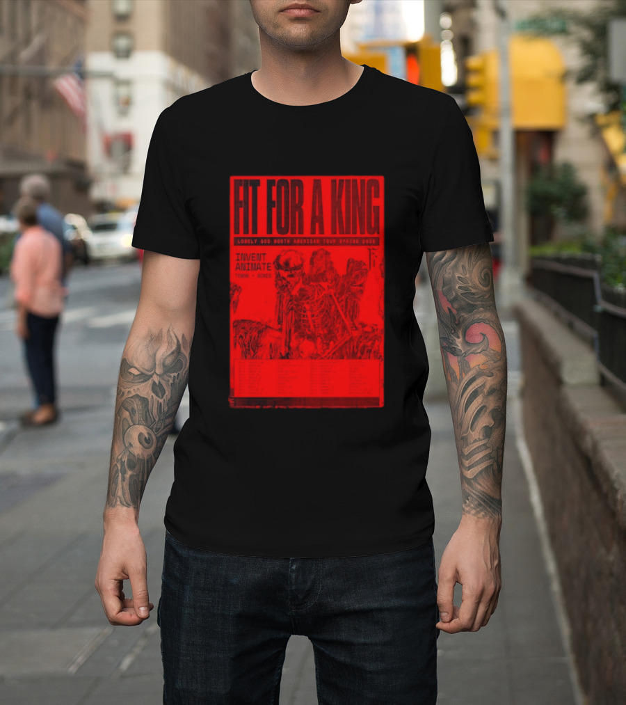 Fit For A King Lonely God North American Tour Spring 2026 Invent Animate Ten56 Acres T-Shirt