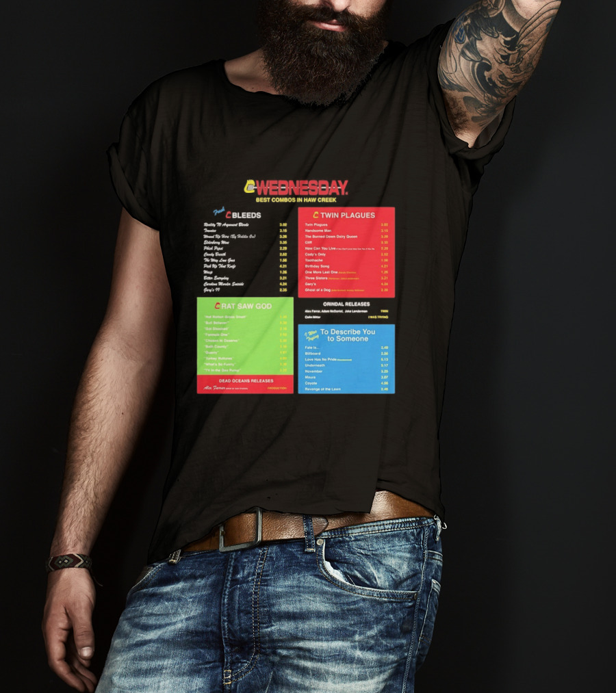 Wednesday Best Combos In Haw Creek Twin Plagues Rat Saw God Release T-Shirt