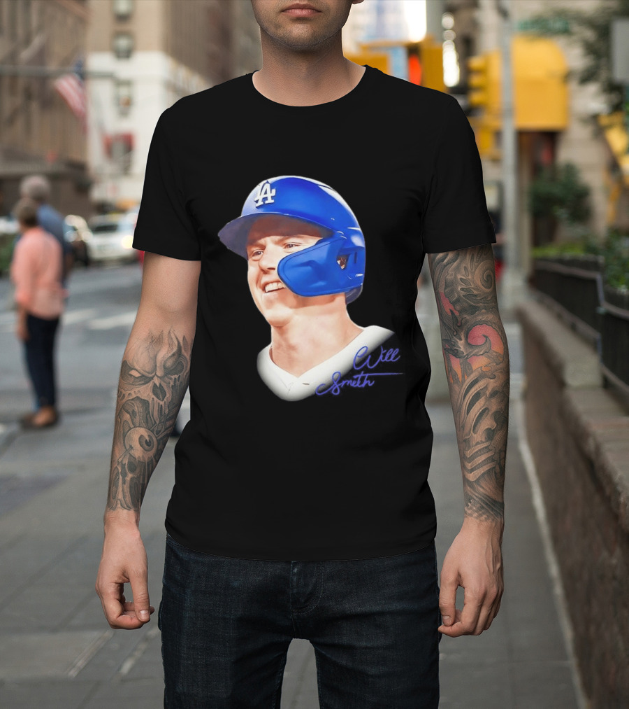 Los Angeles Dodgers MLB 2026 Big Face Will Smith Signature T-Shirt