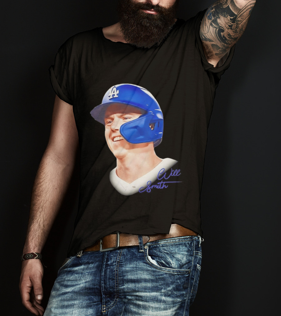 Los Angeles Dodgers MLB 2026 Big Face Will Smith Signature T-Shirt