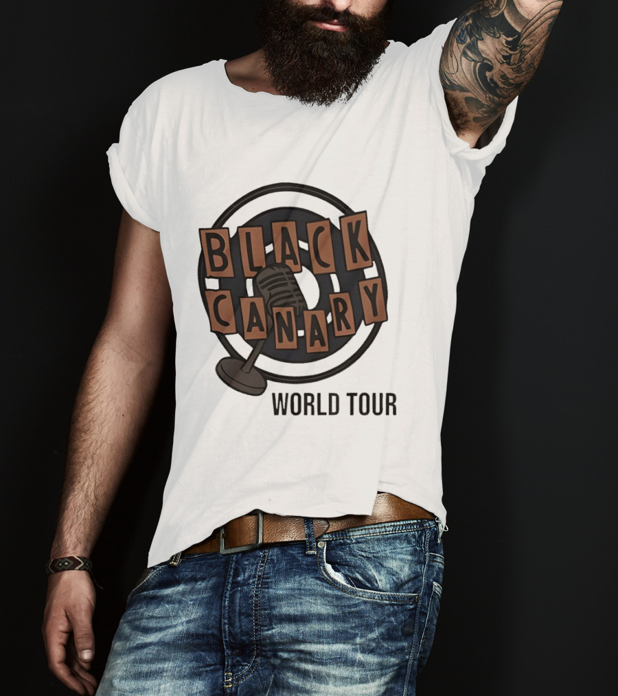 Black Canary Microphone Icon World Tour T-Shirt