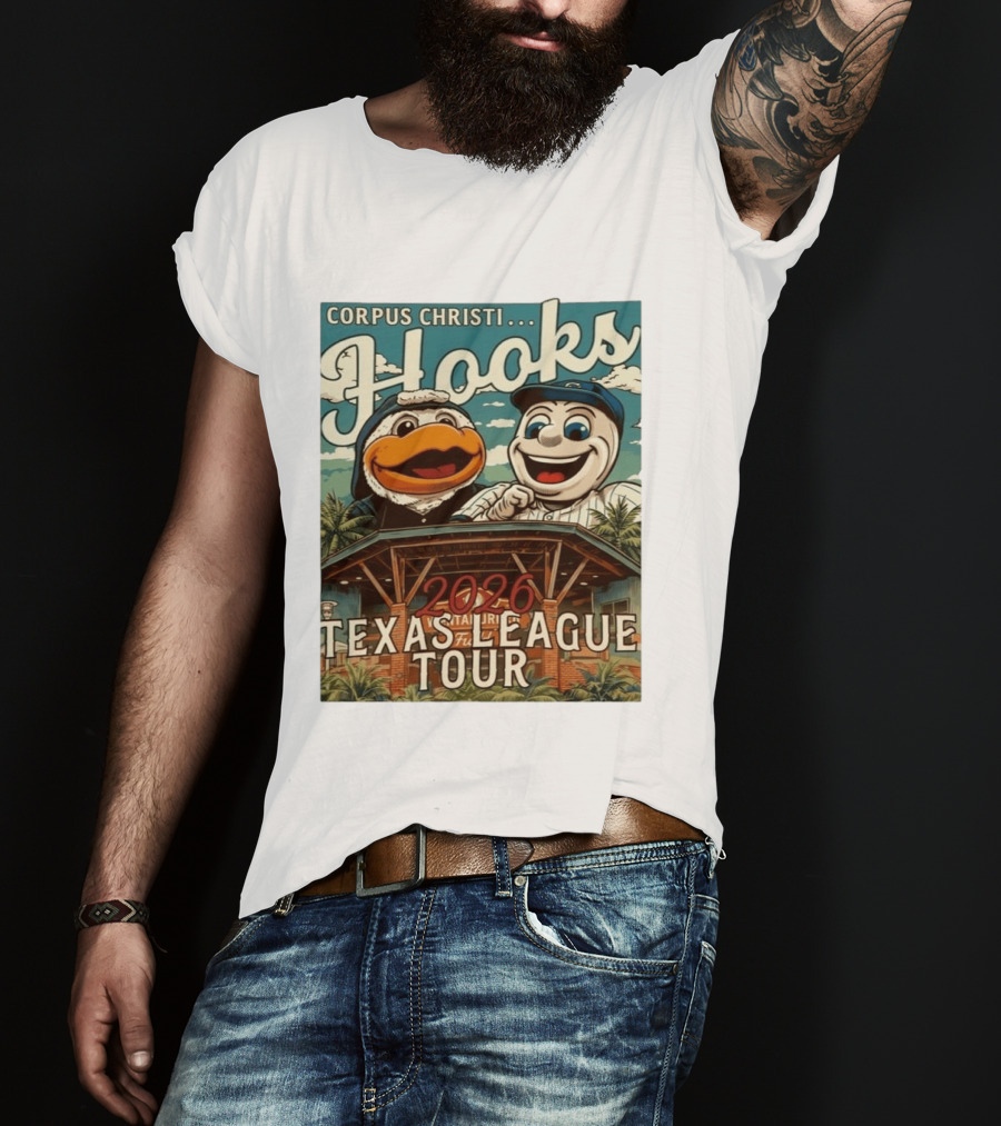 Corpus Christi Hooks 2026 Texas League Tour Stadium Fun T-Shirt