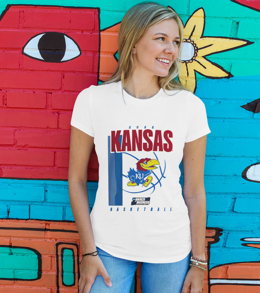 Kansas Jayhawks 2026 NCAA March Madness Basketball T-Shirt