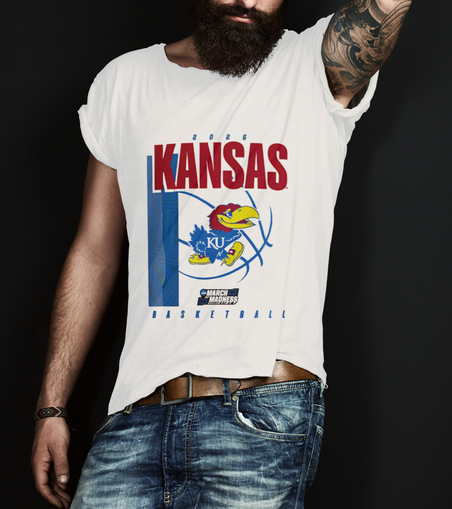 Kansas Jayhawks 2026 NCAA March Madness Basketball T-Shirt