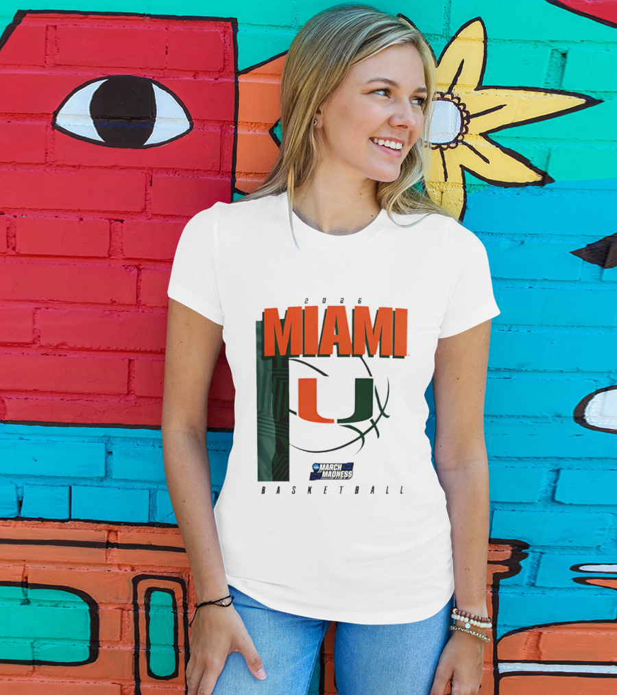 2026 Miami Hurricanes March Madness Basketball NCAA T-Shirt