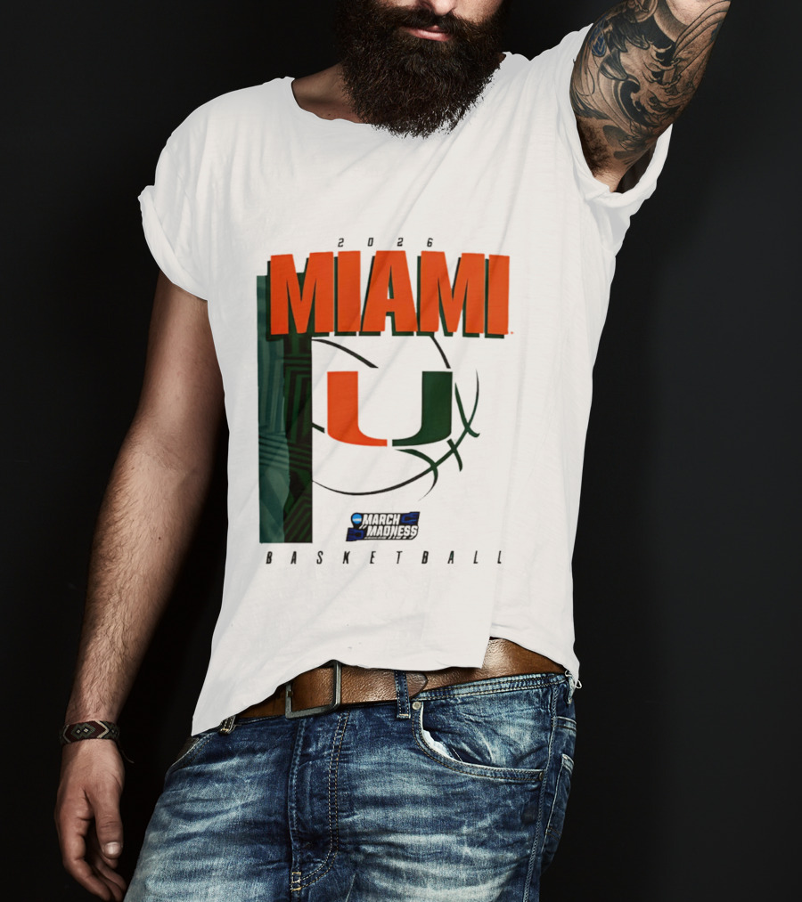2026 Miami Hurricanes March Madness Basketball NCAA T-Shirt