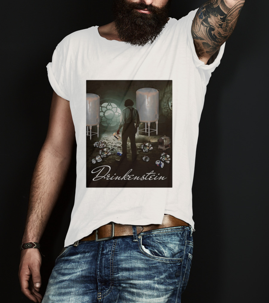 Drinkenstein Frankenstein Meme With Pile Of Soda Cans T-Shirt