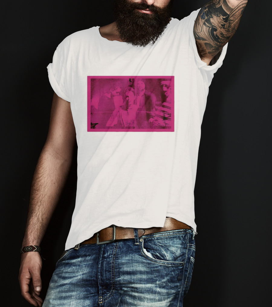 Frail State Of Mind Pink Abstract Band Collage T-Shirt