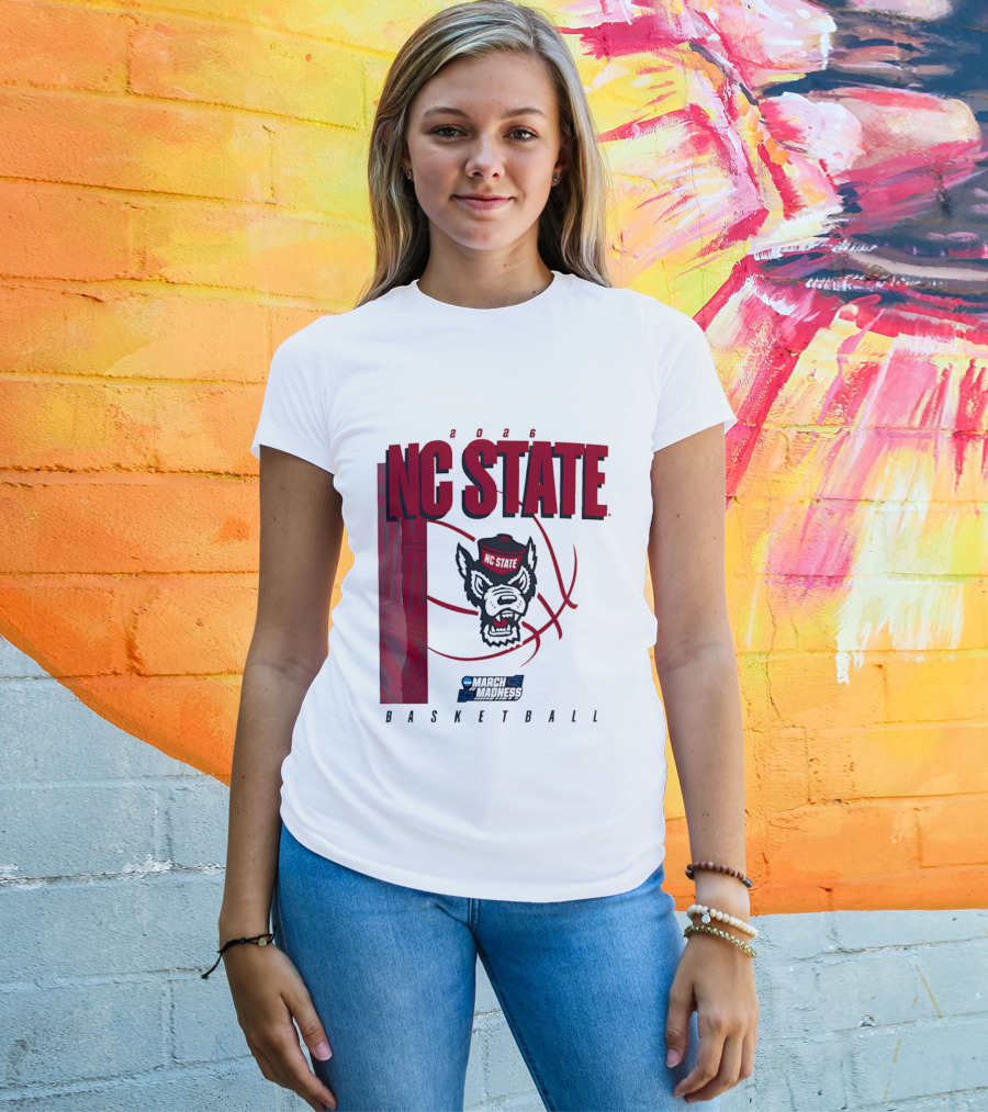 N.C. State Wolfpack 2026 March Madness Basketball T-Shirt