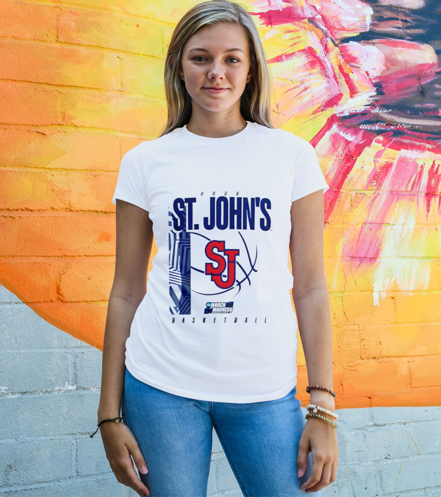 St. John's Red Storm NCAA 2026 March Madness Basketball SJ T-Shirt