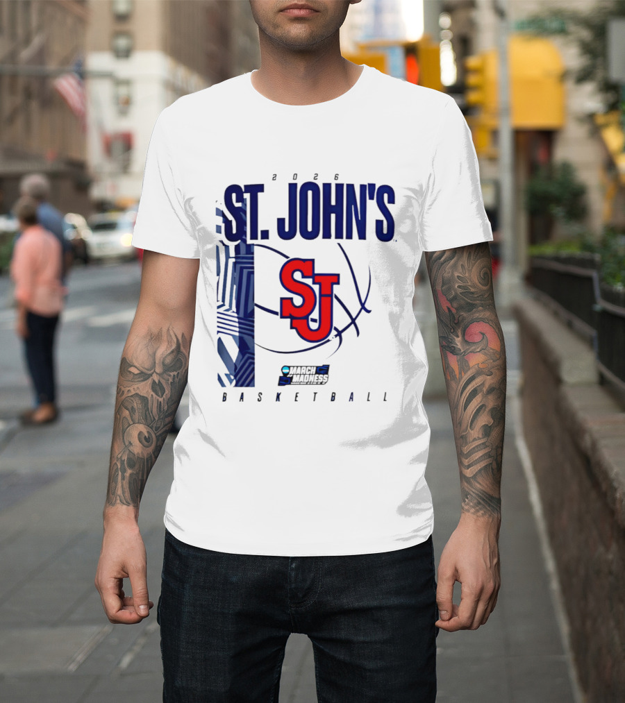 St. John's Red Storm NCAA 2026 March Madness Basketball SJ T-Shirt
