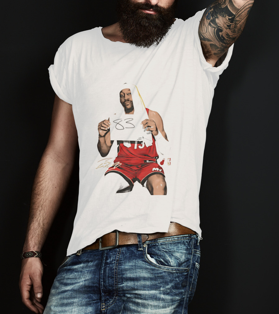 Bam 83 Miami Heat Bam Adebayo 13 Player Collage T-Shirt