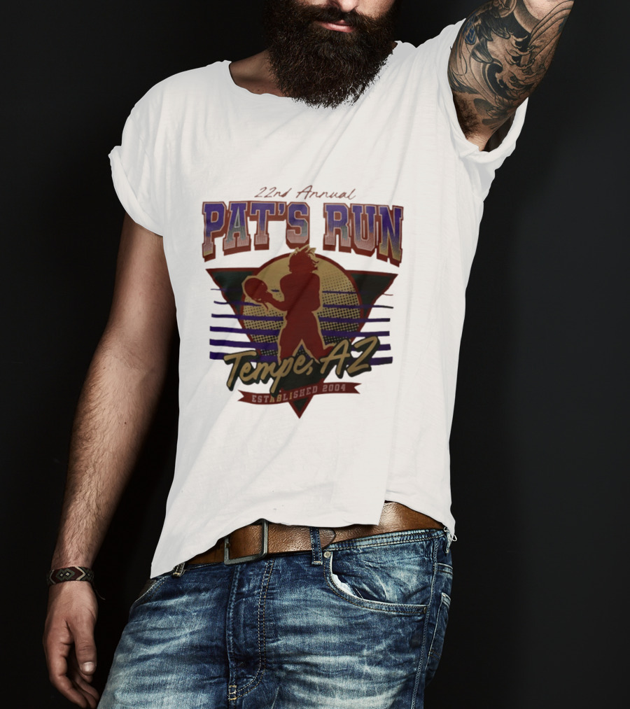 22nd Annual Pat's Run Tempe AZ Football Legacy Established 2004 T-Shirt