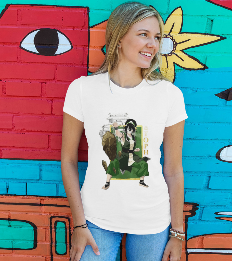 Toph Beifong Earthbending Avatar Character Art With Ba Sing Se T-Shirt