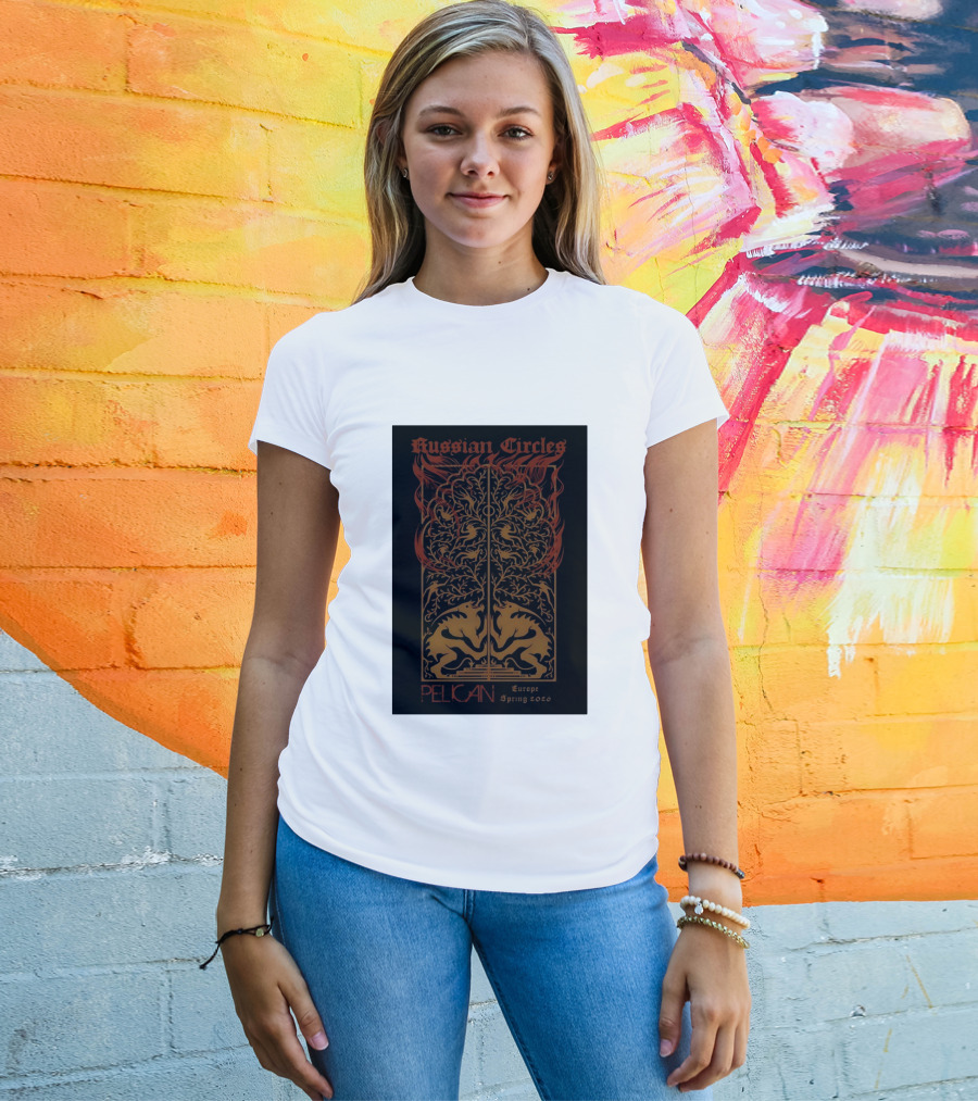 Russian Circles Pelican Europe Spring 2026 Tour Fantasy Artistry T-Shirt