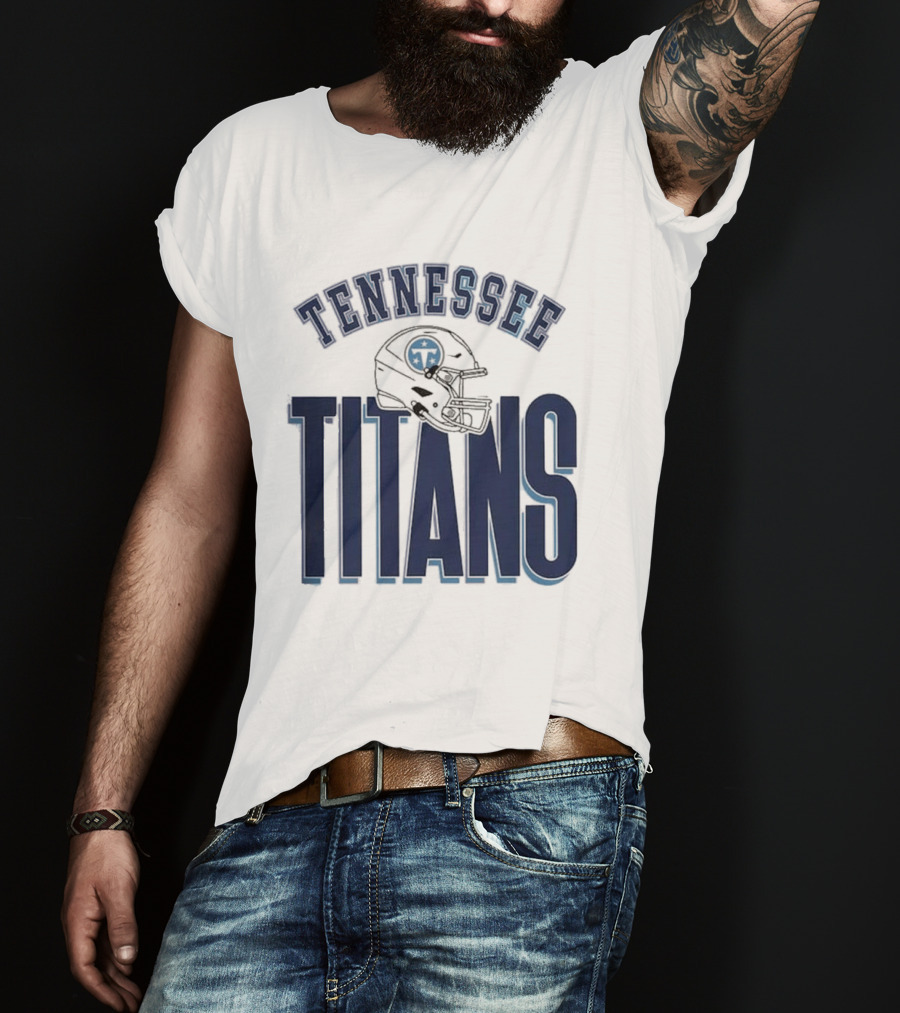 Tennessee Titans Helmet Gameday Couture Fierce Focus Relaxed Fit T-Shirt