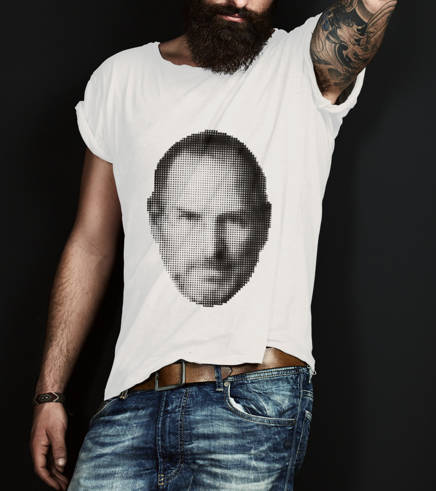 Thinking Differently Steve Jobs Portrait Dot Matrix T-Shirt