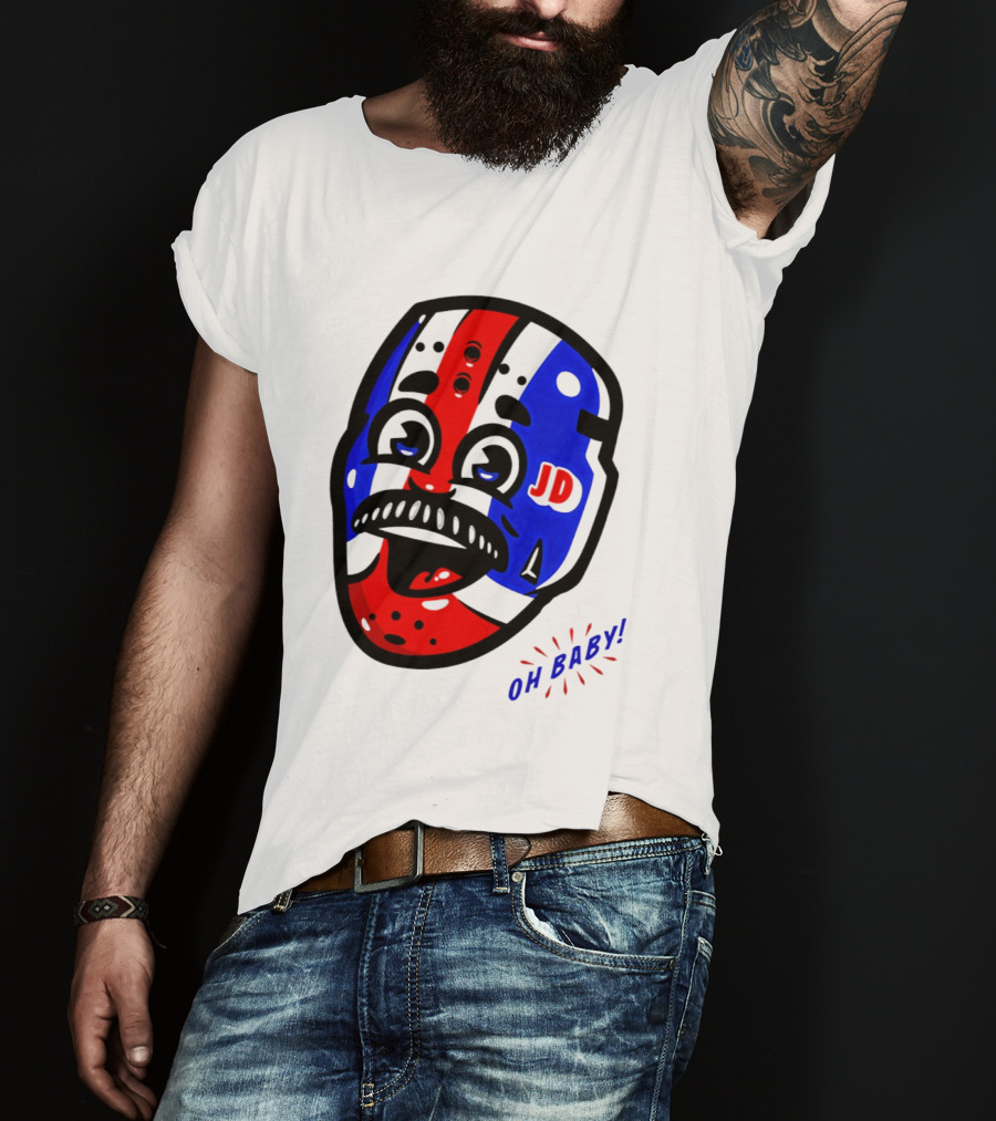 New York Rangers Goalie Mask JD Oh Baby Happy Friday T-Shirt