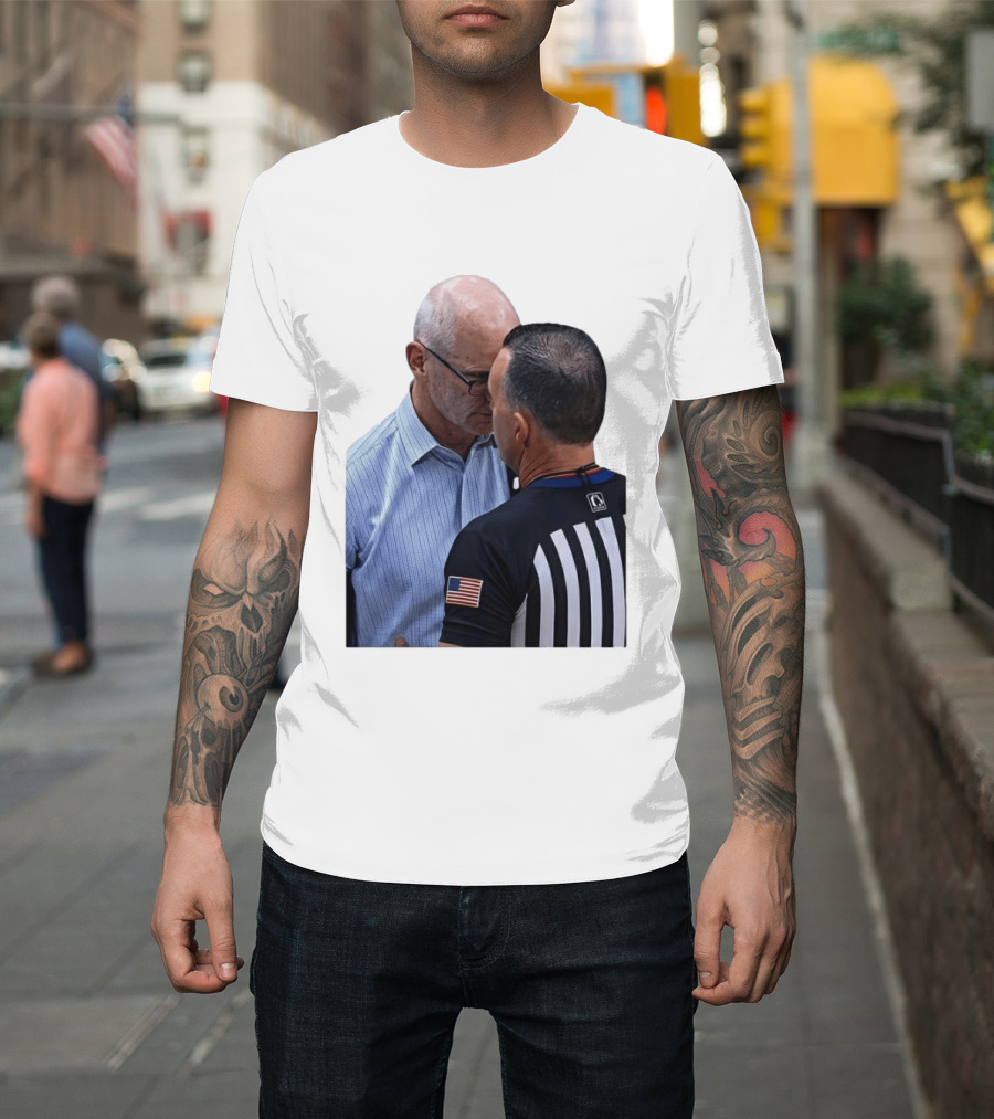 Dan Hurley Uconn Huskies Headbutt Confrontation with Referee Basketball Moment T-Shirt