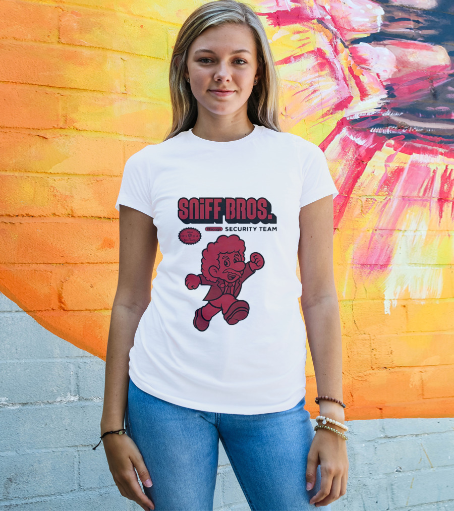 Sniff Bros Chicago Security Team Retro Style Character Official Quality Seal T-Shirt