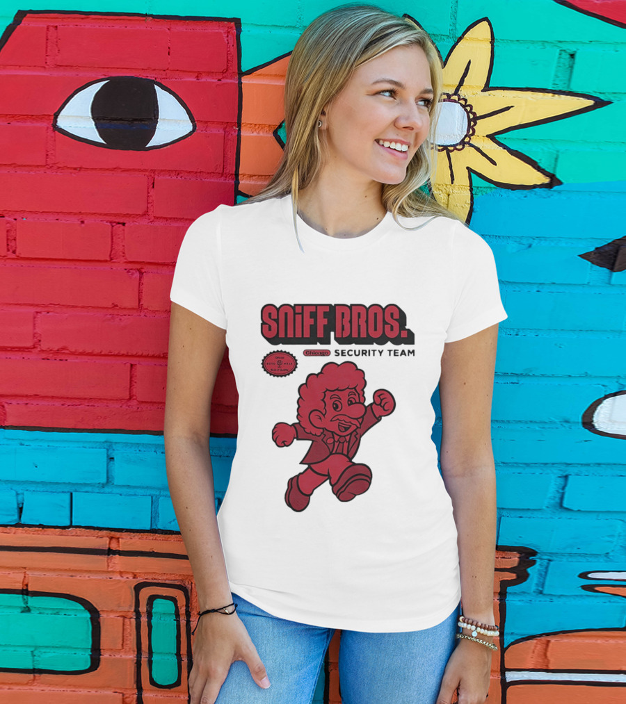 Sniff Bros Chicago Security Team Retro Style Character Official Quality Seal T-Shirt