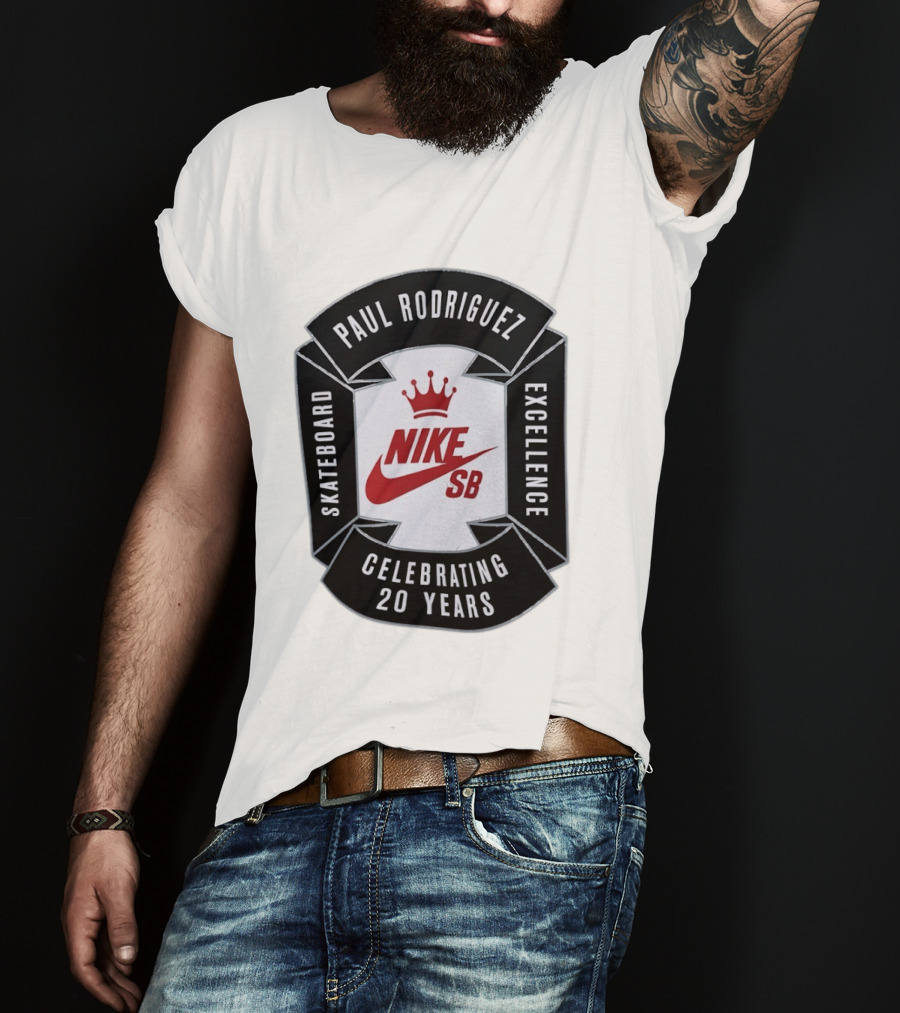Paul Rodriguez Nike SB Skateboard Excellence Celebrating 20 Years T-Shirt