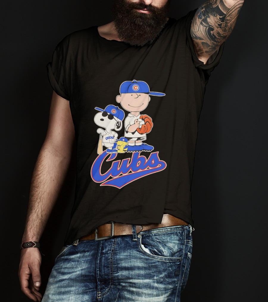 Peanuts Snoopy Woodstock Charlie Brown Chicago Cubs Baseball MLB 2026 T-Shirt