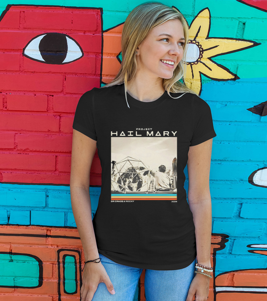Hail Mary Geodesic Dome Space Scene T-Shirt