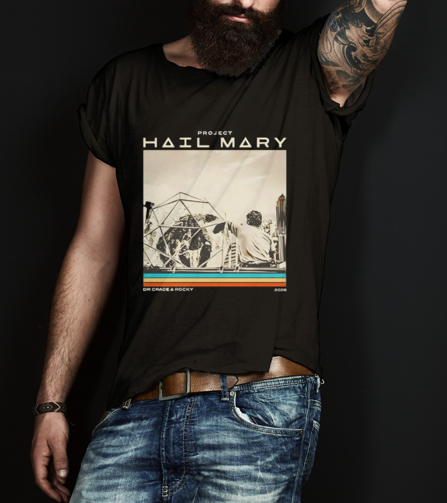 Hail Mary Geodesic Dome Space Scene T-Shirt