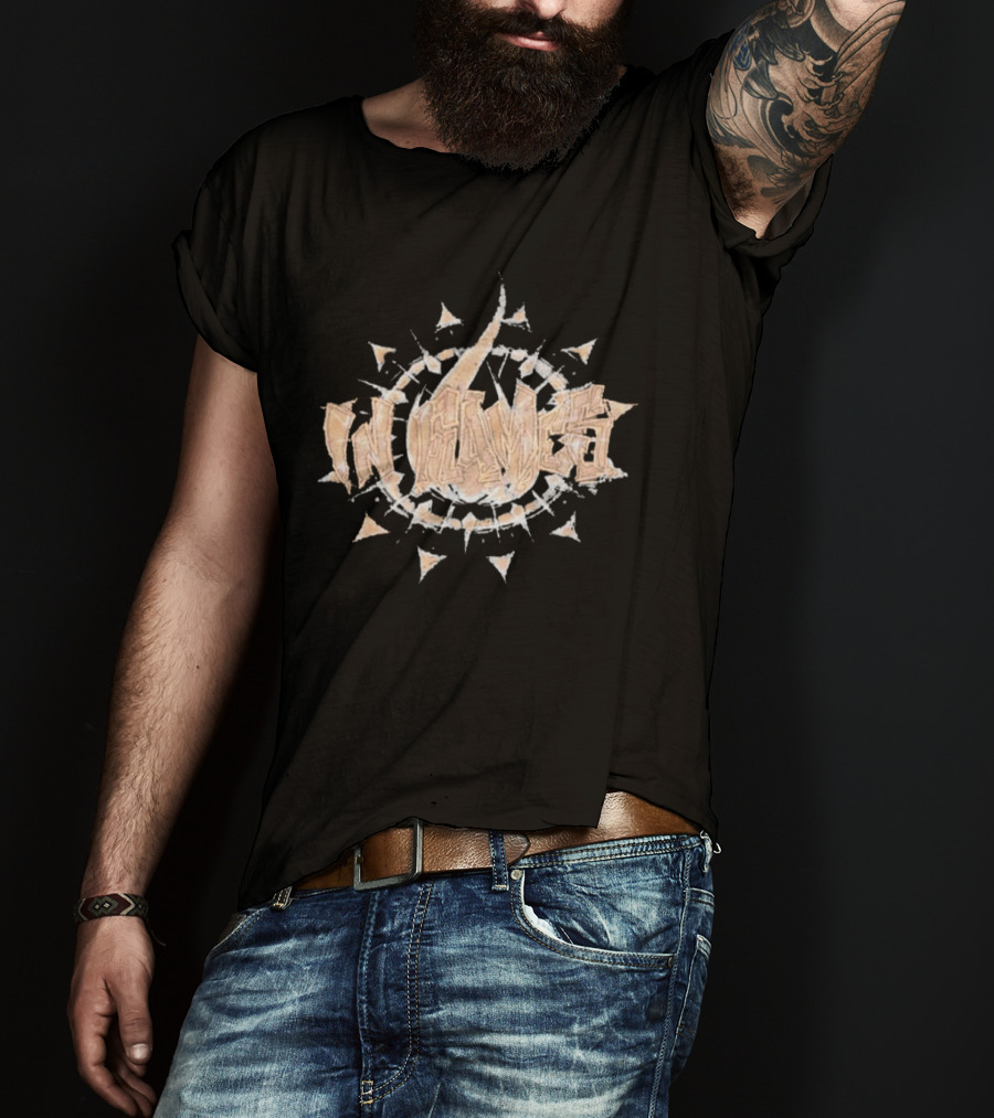 In Flames Spiked Circle Burst T-Shirt