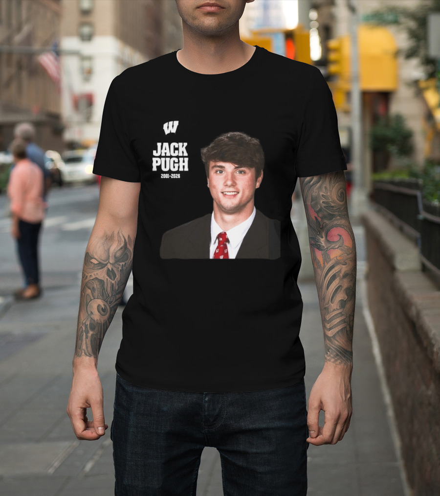Wisconsin Badgers Football Jack Pugh 2001 2026 T-Shirt