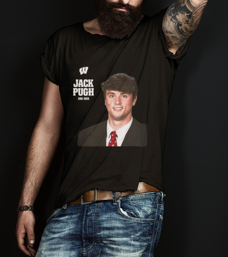 Wisconsin Badgers Football Jack Pugh 2001 2026 T-Shirt
