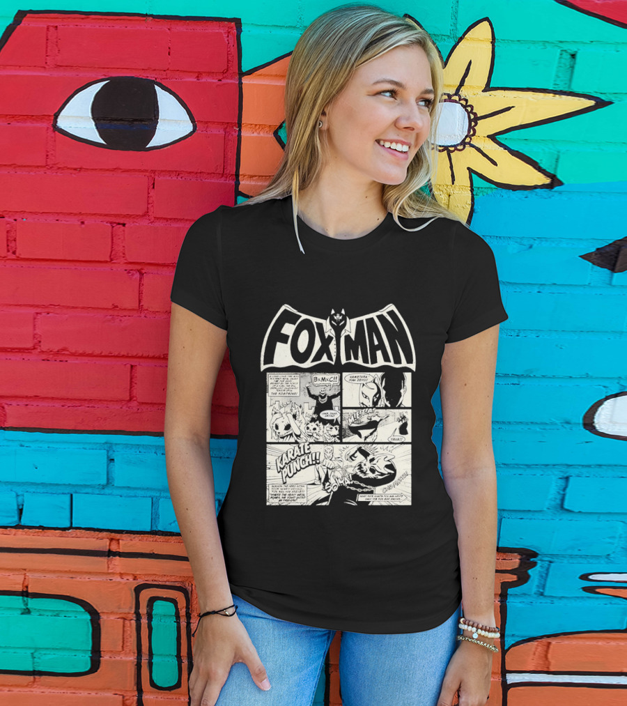Fox Man Comic Babymetal Dead Pop Festival Japan 2026 Batman Style Panels Graphic Punch T-Shirt