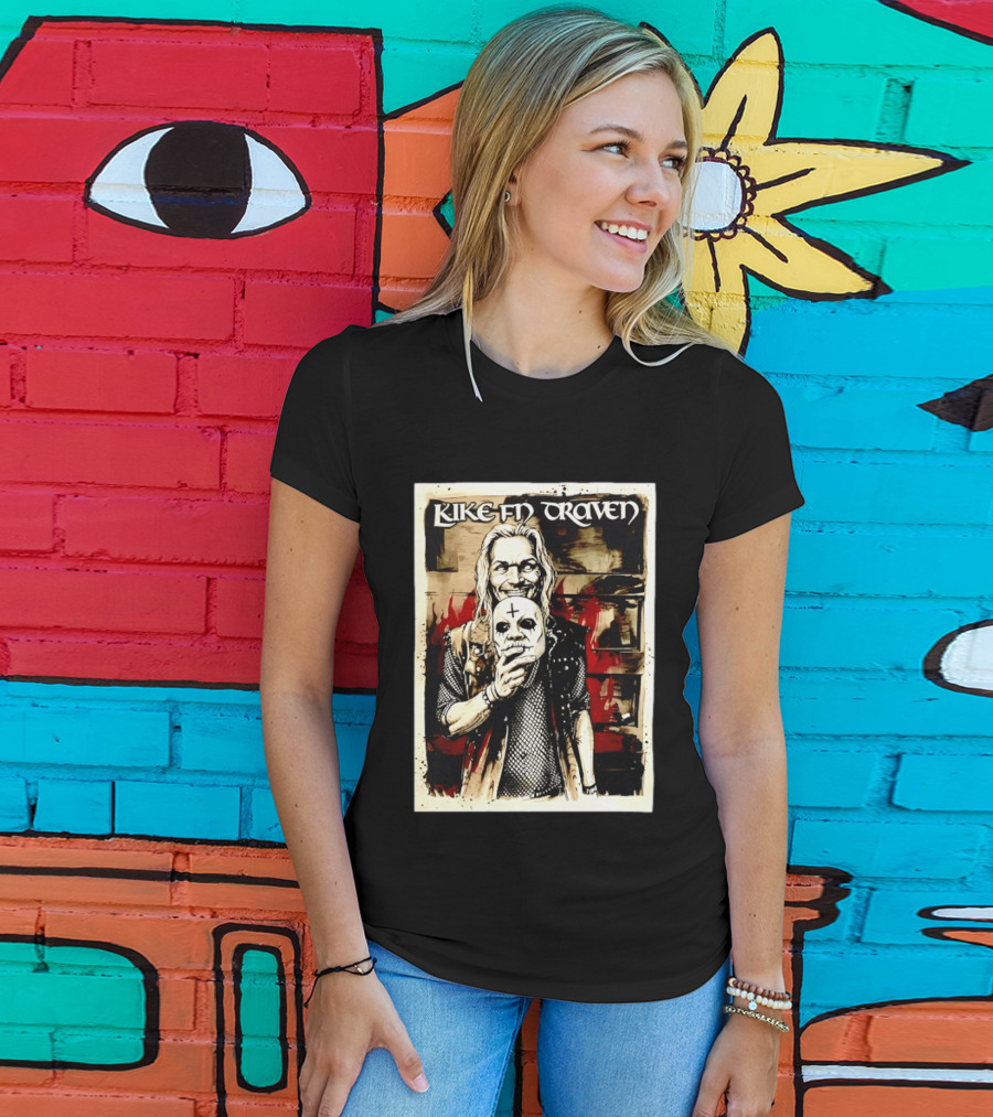 Luke F'N Draven Illustrated Skull Mask T-Shirt