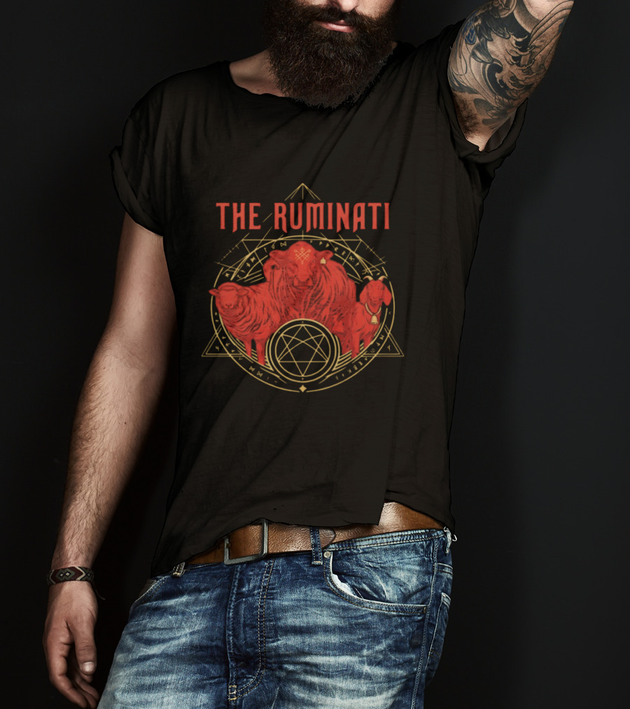 The Ruminati Cow Sheep Goat Illuminati Symbolism T-Shirt