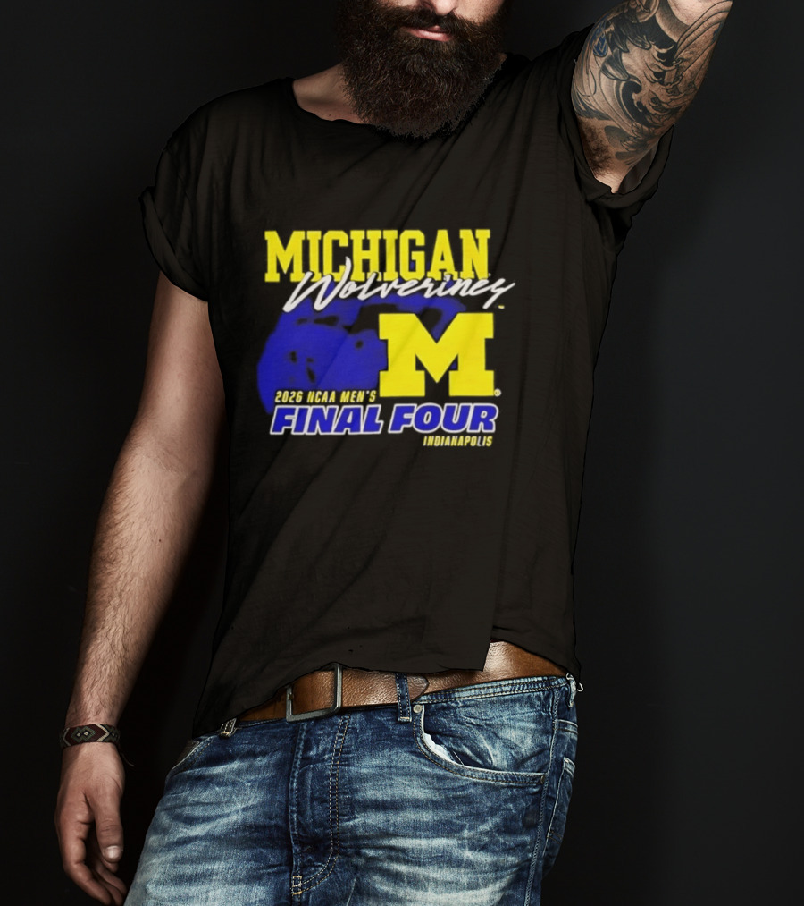 Michigan Wolverines 2026 NCAA Men's Final Four Indianapolis T-Shirt