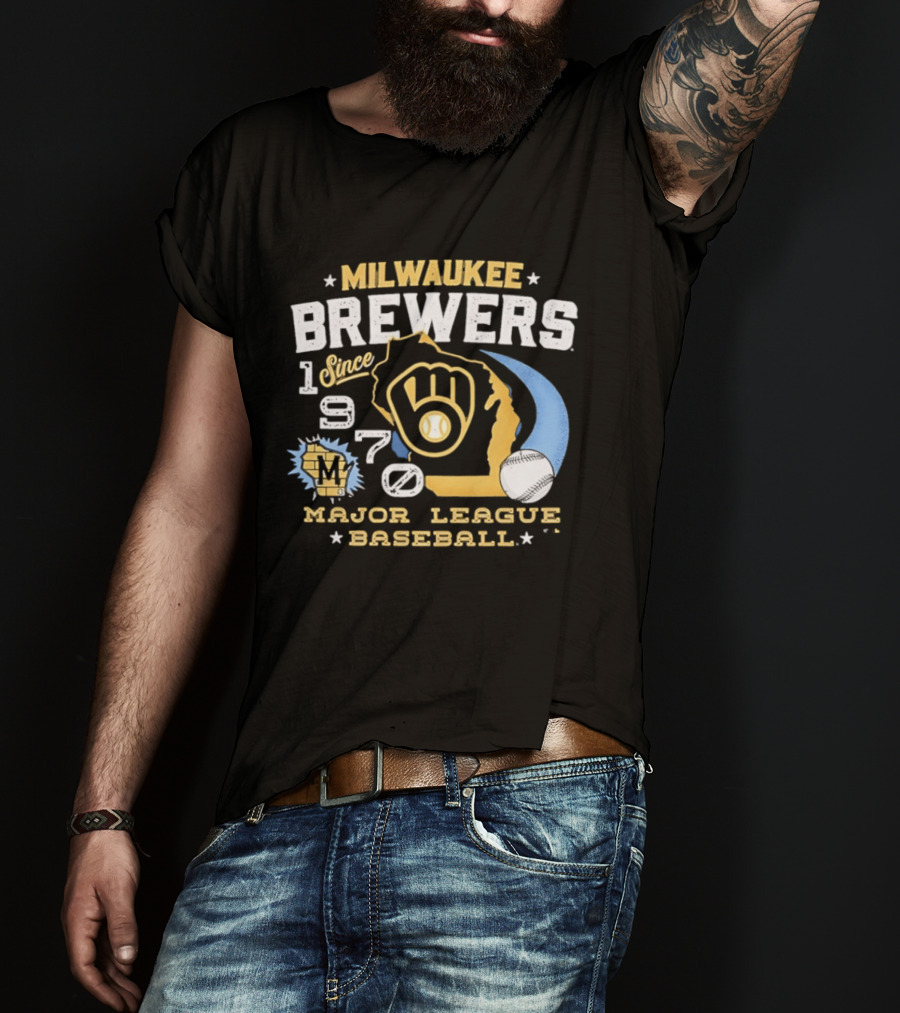 Milwaukee Brewers Since 1970 Major League Baseball T-Shirt