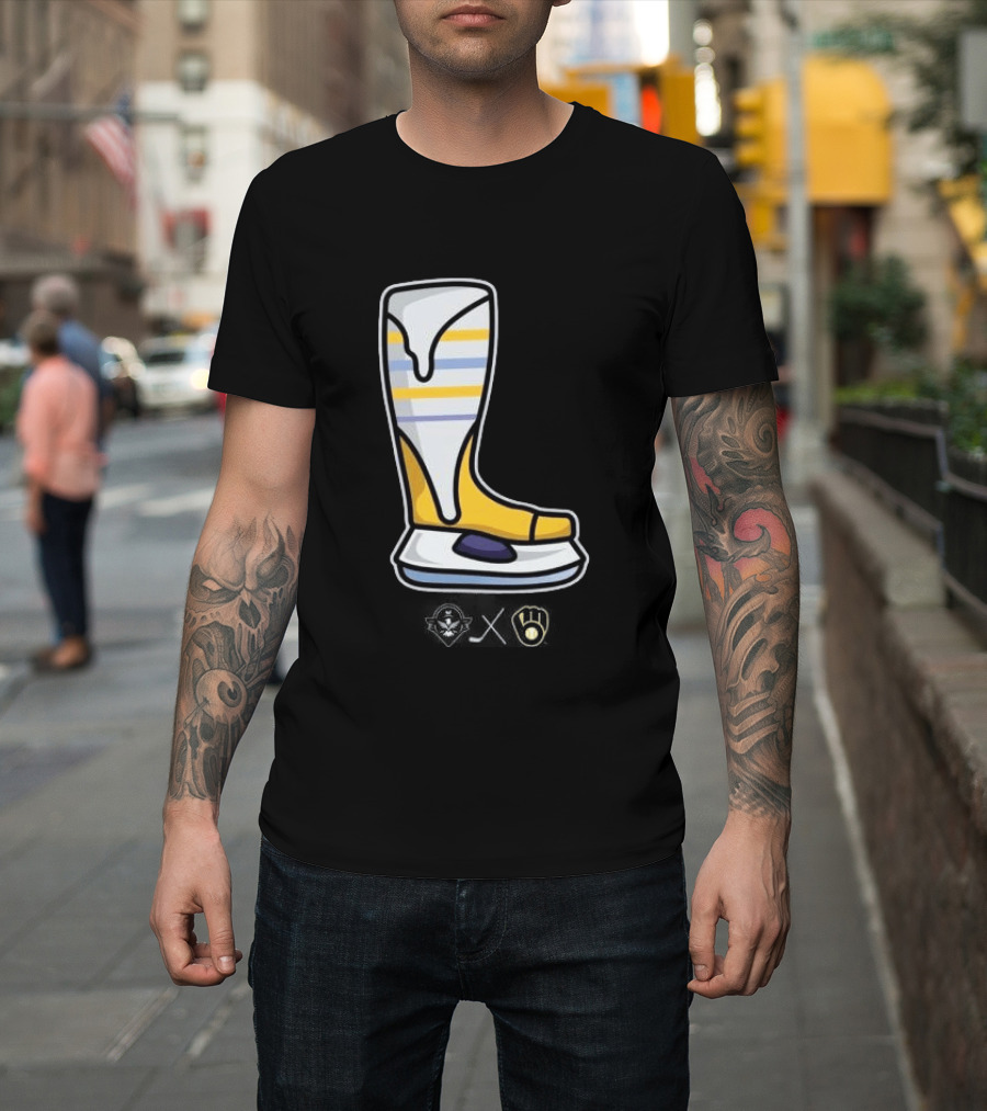 Milwaukee Brewers X Admirals Special Skate Boot Icon With Brewers T-Shirt