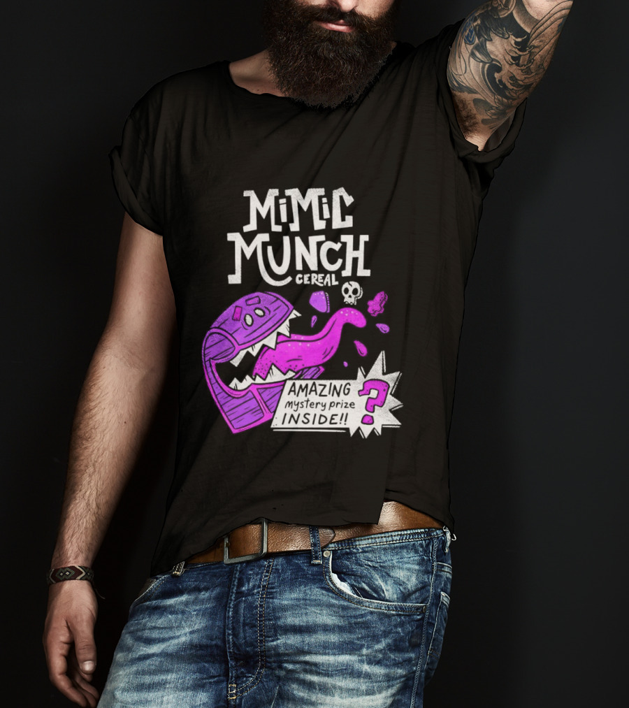 Mimic Munch Cereal Amazing Mystery Prize Inside Dungeons And Dragons T-Shirt