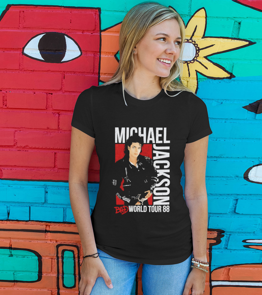 Michael Jackson Bad World Tour 1988 Live Concert Memorabilia T-Shirt