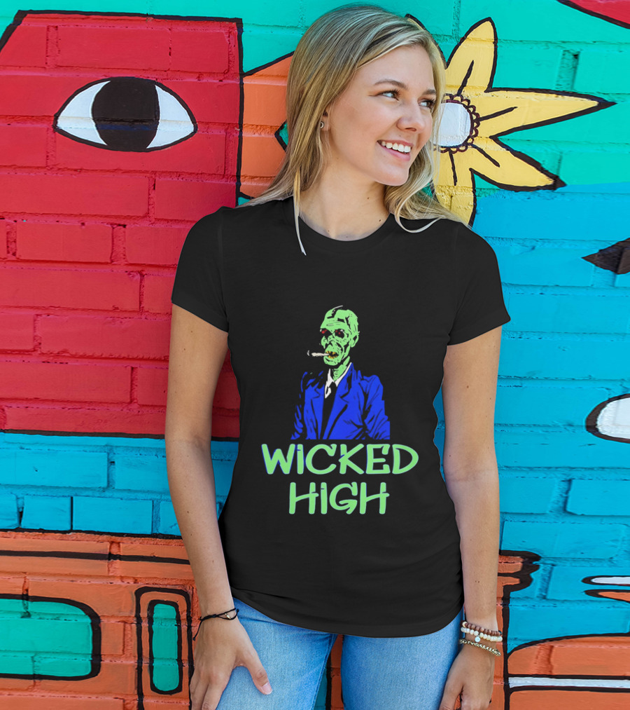 Wicked High Stoned Zombie In Suit Smoking Cigarette T-Shirt