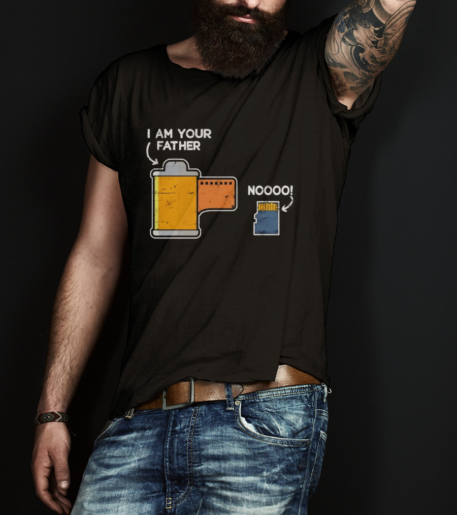I Am Your Father Film Roll MicroSD Noooo Star Wars T-Shirt