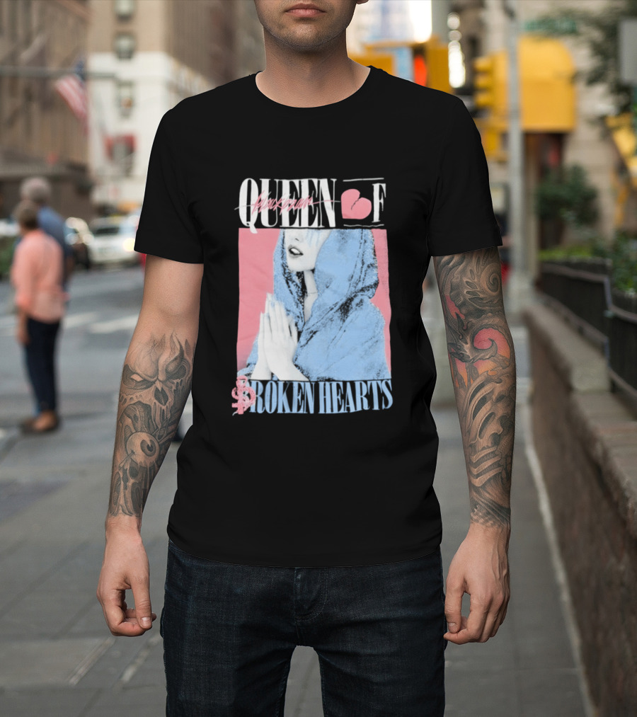 Blackbear Queen Of Broken Hearts Prayer Design With Pink And Blue Aesthetic T-Shirt