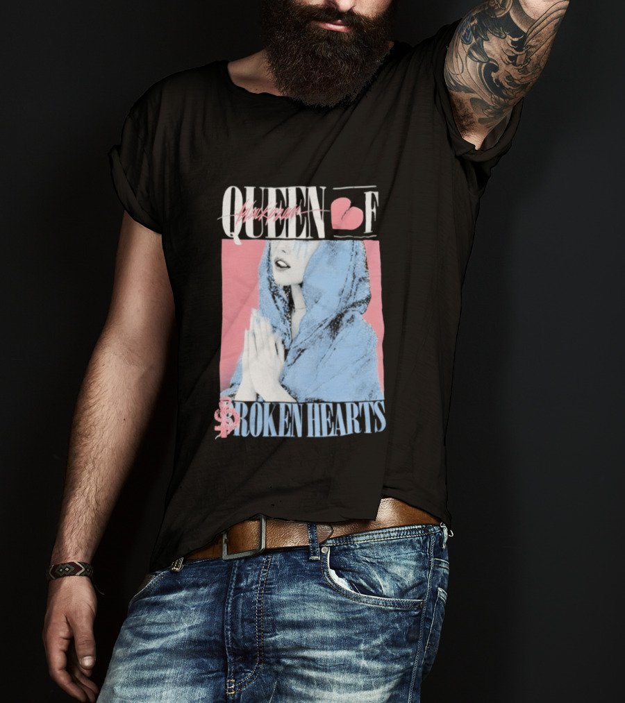 Blackbear Queen Of Broken Hearts Prayer Design With Pink And Blue Aesthetic T-Shirt