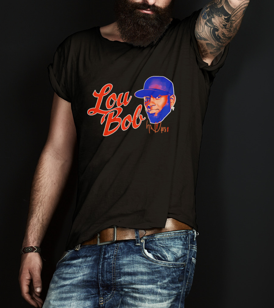 Lou Bob Luis Robert Jr New York Mets Big Head T-Shirt