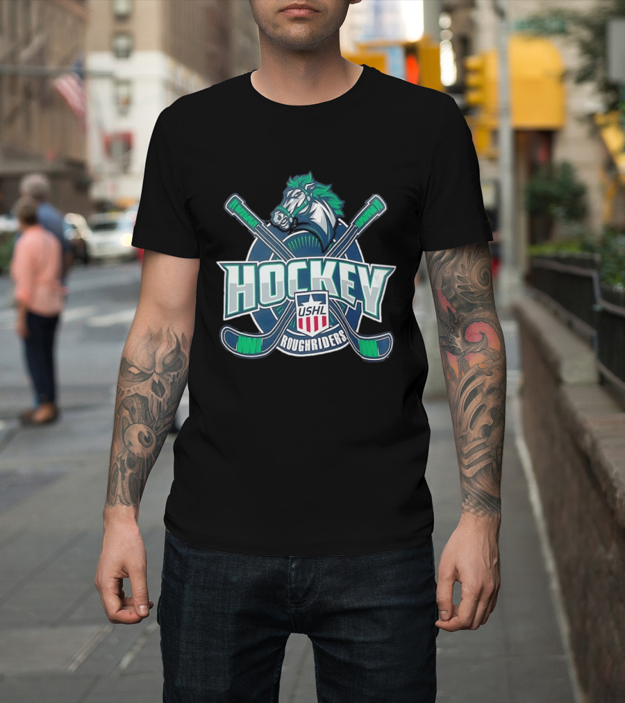 USHL Cedar Rapids RoughRiders Hockey Team T-Shirt