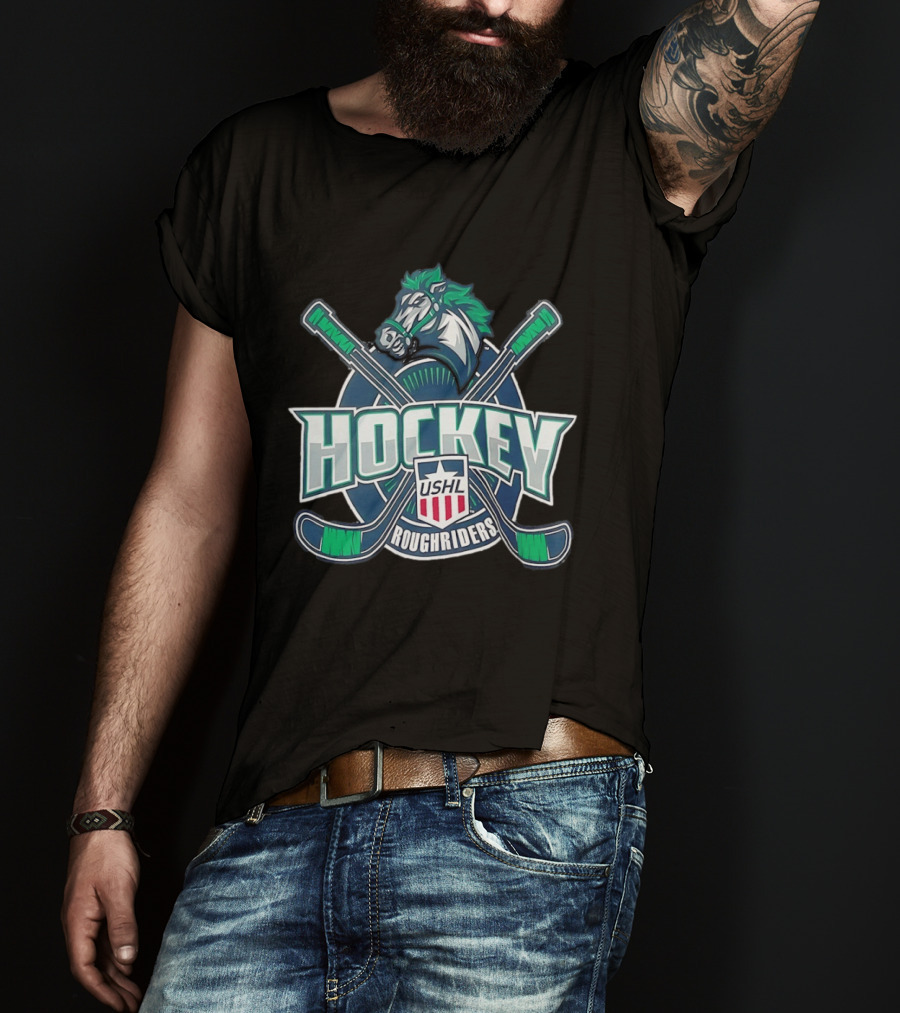 USHL Cedar Rapids RoughRiders Hockey Team T-Shirt